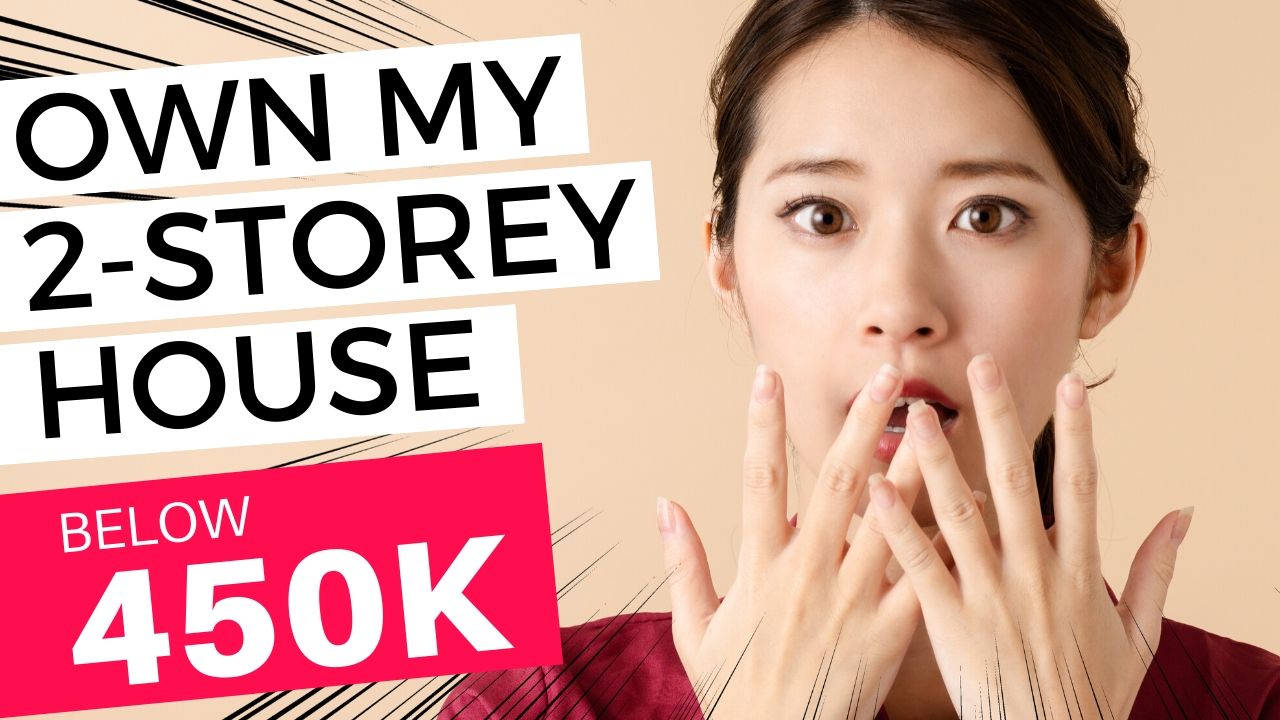 a chinese lady is surprised of the double-storey house priced below RM450,000.